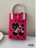 Large Capacity Super Soft Cat Patterned Knitted Cellphone Bag W Strap